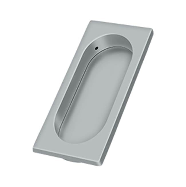 Deltana - Flush Pull, Large, 3-7/8'' x 1-5/8'' x 3/8'' - Brushed Chrome