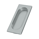 Deltana - Flush Pull, Large, 3-7/8'' x 1-5/8'' x 3/8'' - Brushed Chrome