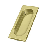 Deltana - Flush Pull, Large, 3-7/8'' x 1-5/8'' x 3/8'' - Polished Brass