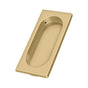 Deltana - Flush Pull, Large, 3-7/8'' x 1-5/8'' x 3/8'' - Brushed Brass