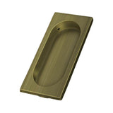 Deltana - Flush Pull, Large, 3-7/8'' x 1-5/8'' x 3/8'' - Antique Brass