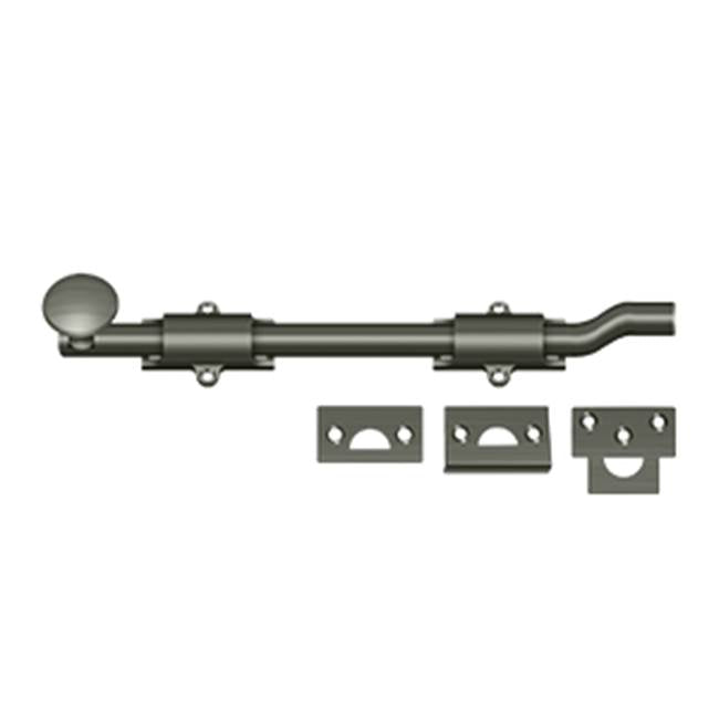 Deltana - 10'' Surface Bolt w/ Off-set, HD - Antique Nickel