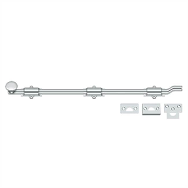 Deltana - 18'' Surface Bolt w/ Off-set, HD - Polished Chrome