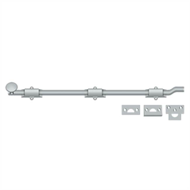 Deltana - 18'' Surface Bolt w/ Off-set, HD - Brushed Chrome