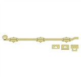 Deltana - 18'' Surface Bolt w/ Off-set, HD - Polished Brass