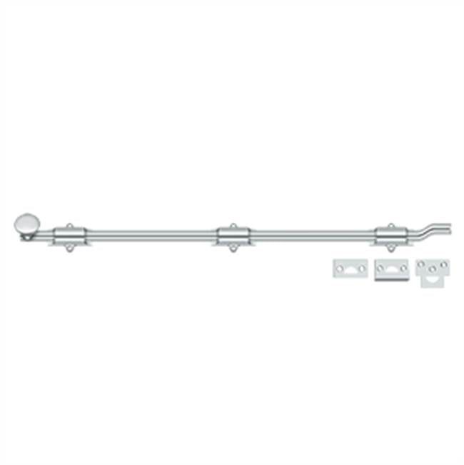 Deltana - 26'' Surface Bolt w/ Off-set, HD - Polished Chrome