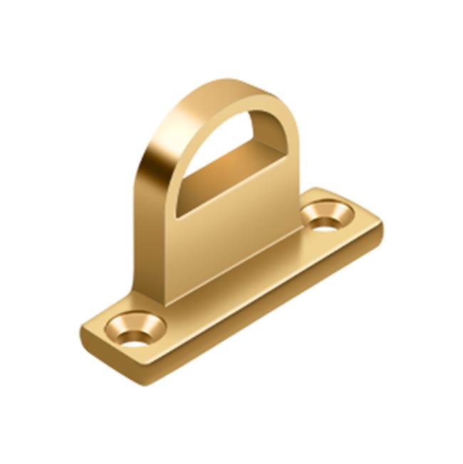 Deltana - Offset Heavy Duty Strike for HD Bolt, Solid Brass - PVD Polished Brass