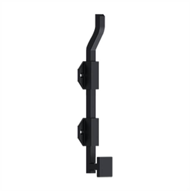 Deltana - 10'' Modern Offset Surface Bolt, HD, Solid Brass - Paint Black