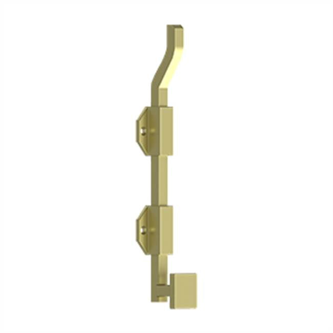 Deltana - 10'' Modern Offset Surface Bolt, HD, Solid Brass - Polished Brass