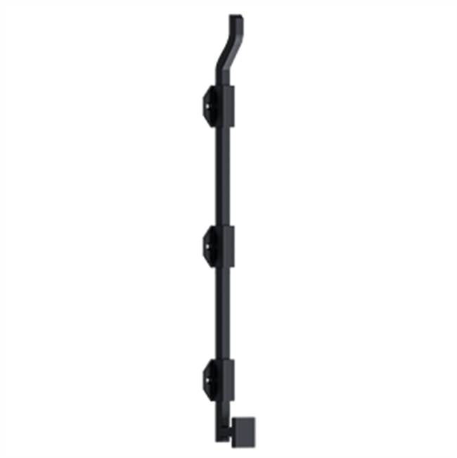 Deltana - 18'' Modern Offset Surface Bolt, HD, Solid Brass - Paint Black