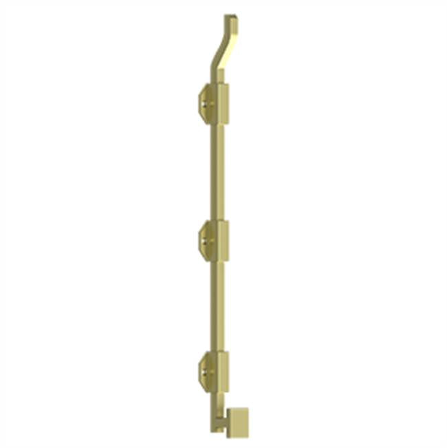 Deltana - 18'' Modern Offset Surface Bolt, HD, Solid Brass - Polished Brass