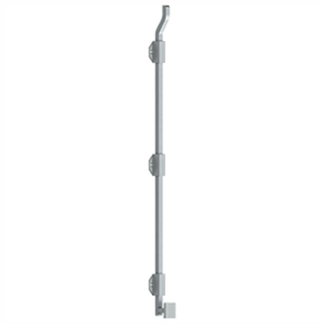 Deltana - 26'' Modern Offset Surface Bolt, HD, Solid Brass - Brushed Chrome