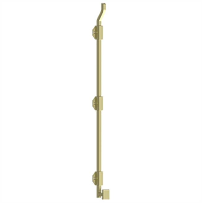 Deltana - 26'' Modern Offset Surface Bolt, HD, Solid Brass - Unlacquered Brass