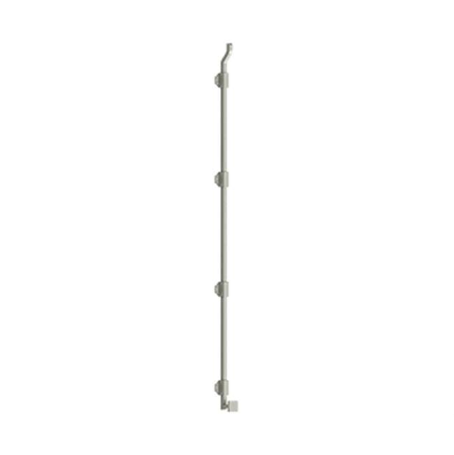 Deltana - 42'' Modern Offset Surface Bolt, HD, Solid Brass - Brushed Nickel
