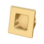 Deltana - Flush Pull, Square, HD, 2-3/4'' x 2-3/4'', Solid Brass - PVD Polished Brass