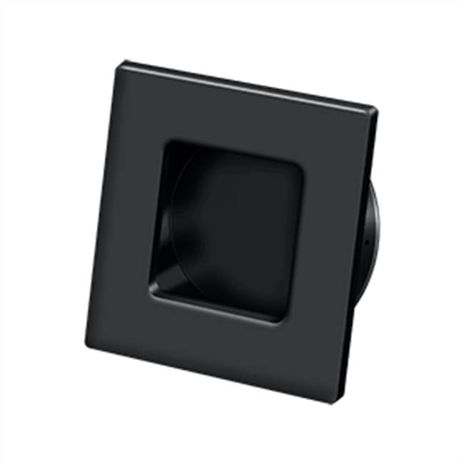 Deltana - Flush Pull, Square, HD, 2-3/4'' x 2-3/4'', Solid Brass - Paint Black