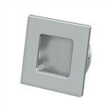Deltana - Flush Pull, Square, HD, 2-3/4'' x 2-3/4'', Solid Brass - Brushed Chrome