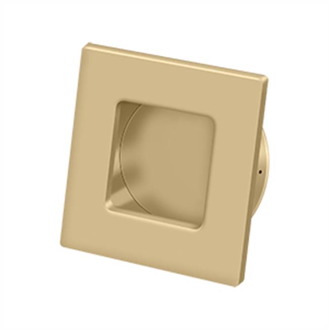 Deltana - Flush Pull, Square, HD, 2-3/4'' x 2-3/4'', Solid Brass - Brushed Brass