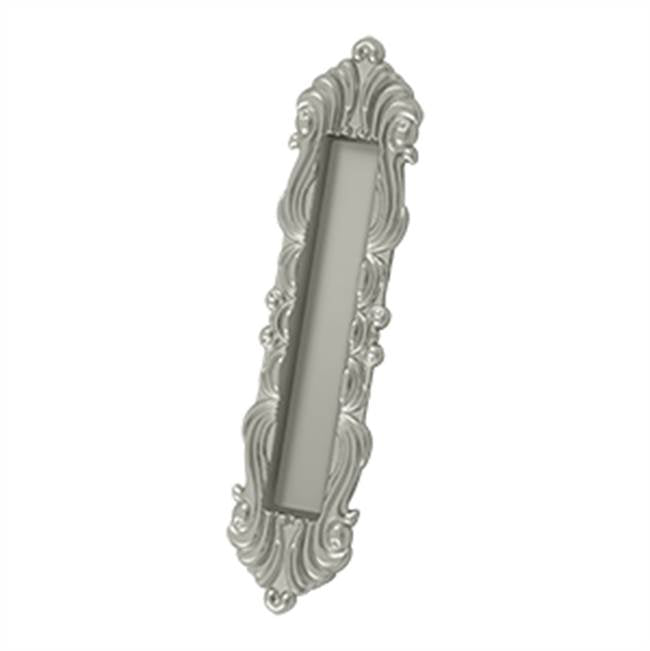 Deltana - Flush Pull, Victorian, HD, 10'' x 2-1/4'' x 3/4'', Solid Brass - Brushed Nickel