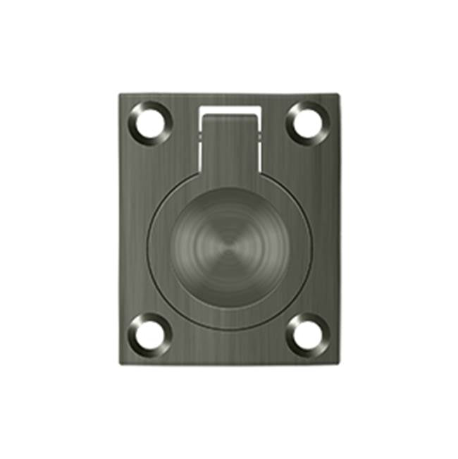 Deltana - Flush Ring Pull, 1-3/4'' x 1-3/8'' - Antique Nickel