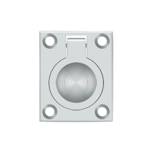 Deltana - Flush Ring Pull, 1-3/4'' x 1-3/8'' - Polished Chrome