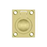 Deltana - Flush Ring Pull, 1-3/4'' x 1-3/8'' - Polished Brass