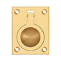 Deltana - Flush Ring Pull, 2-1/2'' x 1-7/8'' - PVD Polished Brass