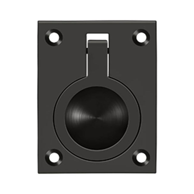 Deltana - Flush Ring Pull, 2-1/2'' x 1-7/8'' - Oil-rubbed Bronze