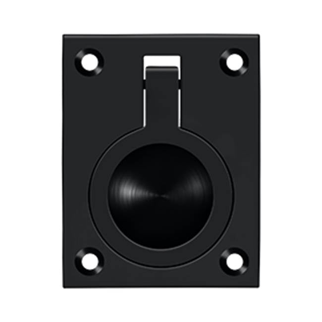 Deltana - Flush Ring Pull, 2-1/2'' x 1-7/8'' - Paint Black