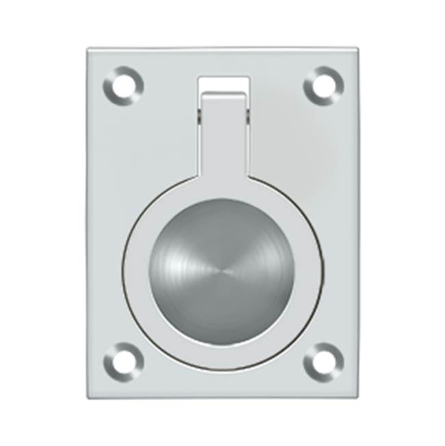 Deltana - Flush Ring Pull, 2-1/2'' x 1-7/8'' - Polished Chrome
