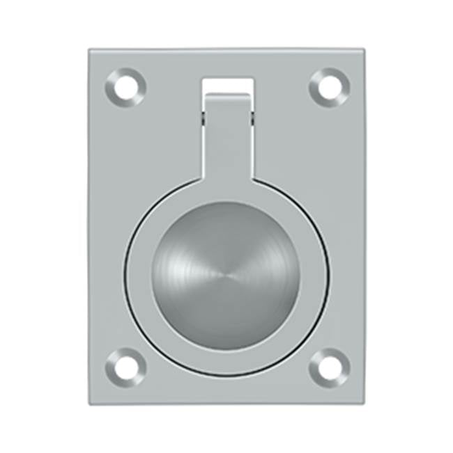 Deltana - Flush Ring Pull, 2-1/2'' x 1-7/8'' - Brushed Chrome