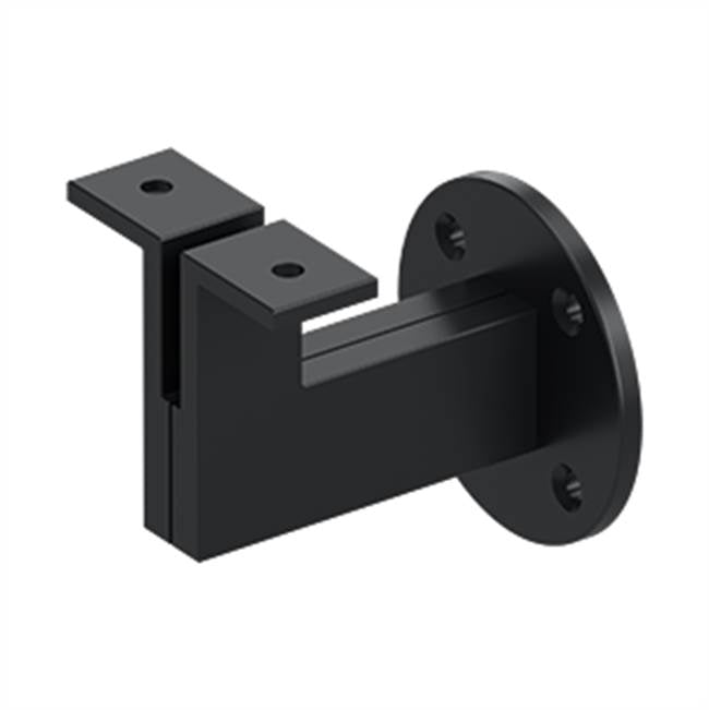 Deltana - Modern Handrail Bracket, 3-1/4'' Projection, Heavy Duty - Paint Black