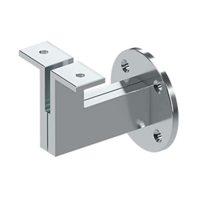 Deltana - Modern Handrail Bracket, 3-1/4'' Projection, Heavy Duty - Polished Chrome