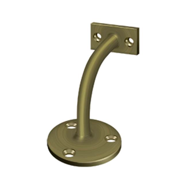 Deltana - Handrail Brackets, 3-1/4'' Projection Light Duty - Antique Brass