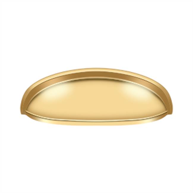 Deltana - Elongated Shell Pull 4-1/2'' - PVD Polished Brass