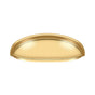 Deltana - Elongated Shell Pull 4-1/2'' - PVD Polished Brass