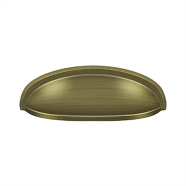 Deltana - Elongated Shell Pull 4-1/2'' - Antique Brass