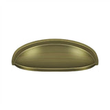 Deltana - Elongated Shell Pull 4-1/2'' - Antique Brass