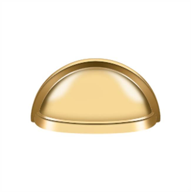 Deltana - Oval Shell Handle Pull 3-1/2'' - PVD Polished Brass