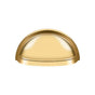 Deltana - Oval Shell Handle Pull 3-1/2'' - PVD Polished Brass