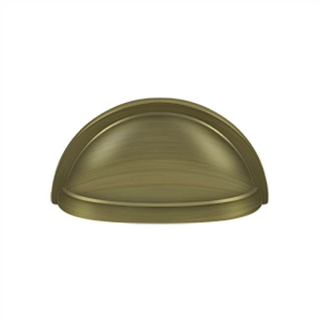 Deltana - Oval Shell Handle Pull 3-1/2'' - Antique Brass
