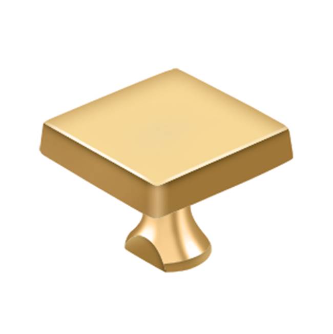 Deltana - Solid Brass Square Knob For HD Bolt - PVD Polished Brass