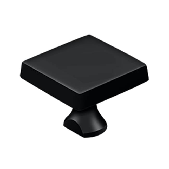 Deltana - Solid Brass Square Knob For HD Bolt - Paint Black