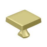 Deltana - Solid Brass Square Knob For HD Bolt - Polished Brass