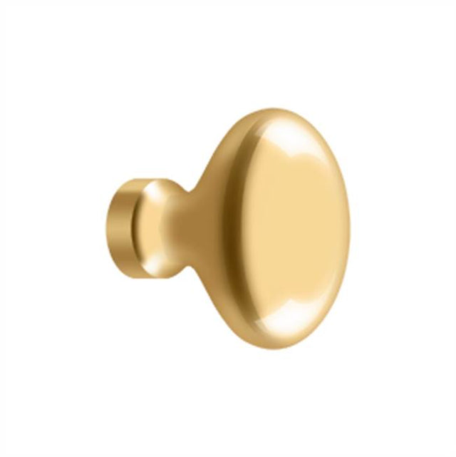 Deltana - Knob, Oval/Egg Shape - PVD Polished Brass