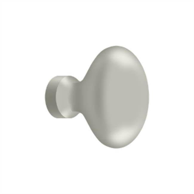 Deltana - Knob, Oval/Egg Shape - Brushed Nickel