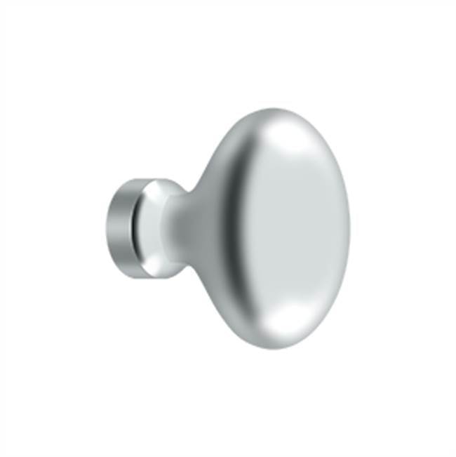 Deltana - Knob, Oval/Egg Shape - Polished Chrome