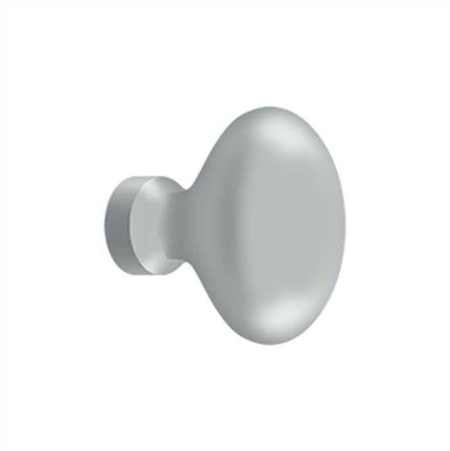 Deltana - Knob, Oval/Egg Shape - Brushed Chrome
