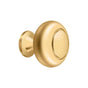 Deltana - Knob Round w/ Groove - PVD Polished Brass