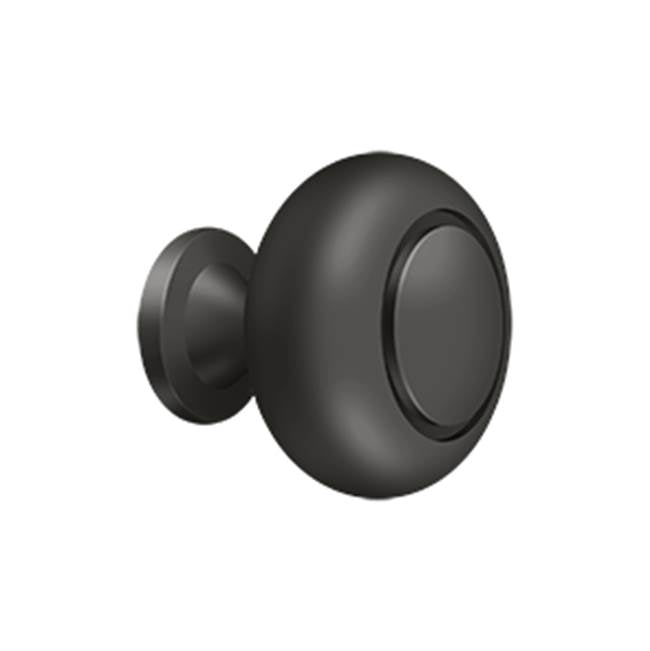 Deltana - Knob Round w/ Groove - Oil-rubbed Bronze